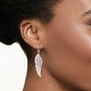 Ross-Simons 1.30 ct. t.w. Ruby and .10 ct. t.w. Diamond Angel Wing Drop Earrings - 2 of 4