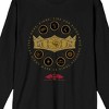 House of the Dragon Gold Crown Men's Black Long Sleeve Shirt - 2 of 3