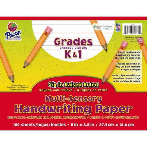 School Specialty - 85365 Handwriting Paper - 1 1/8 Rule, 9/16 Dotted, 9/16  Skip - 10 1/2 x 8 in - 500 Sheets White