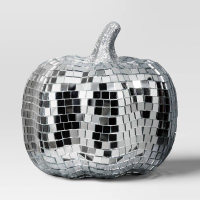 Disco Glass Pumpkin Figurine - Hyde and EEK! Boutique™ Silver