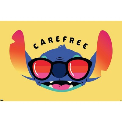 Trends International Disney Lilo and Stitch - Carefree Framed Wall Poster Prints
