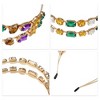 Unique Bargains Women's Double Layer Metal Colorful Rhinestone Faux Crystal headband 5.51"x1.65" 1 Pc - 3 of 4