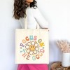 City Creek Prints Focus on the Good Flower Canvas Tote Bag - 15x16 - Natural - 2 of 2