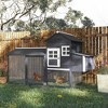 83" Wooden Outdoor Backyard Chicken Coop Fence Rabbit Bunny Hutch House with Covered Run and Nesting Box - 2 of 4