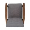 PAGED Tufted Accent Chair Comfy Living Room Chairs Mid-Century Modern Armchair with Bent-Wood Arms for Living Room, Study - 3 of 4