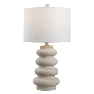 JONATHAN Y Juniper 26" Modern Minimalist Resin Stacked Ovoid LED Lamp - 1 of 4