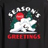 Men's - Coca-Cola - Seasons Greetings Polar Bears Long Sleeve Graphic T-Shirt - 2 of 4