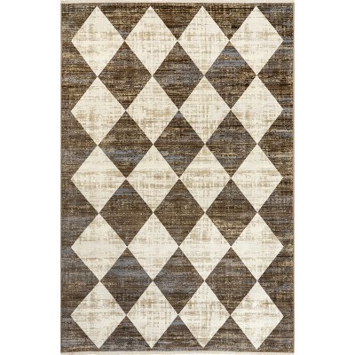 Meline Checkered Fringe Area Rug : Target