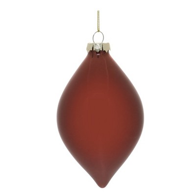 Melrose Red Glass Ball and Teardrop Ornaments Set of 6