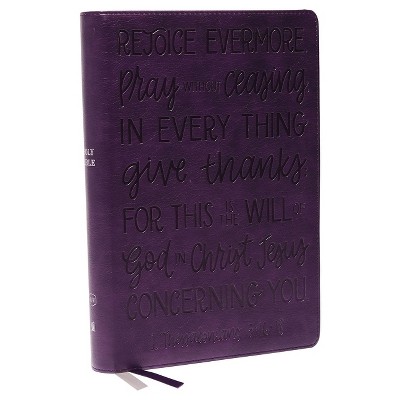 KJV Holy Bible: Large Print with 53,000 Cross References, Purple Leathersoft, Red Letter, Comfort Print (Thumb Indexed): King James Version (Verse