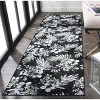 Malibu MBU825 Power Loomed Machine Washable Skid-Resistant Indoor Runner Rug - Black/Green - 2'6"x8' - Safavieh - 2 of 4
