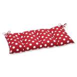 Polka Dot Outdoor Tufted Bench/Loveseat/Swing Cushion - Pillow Perfect