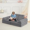 10-Piece Modular Kids Play Couch Set, Machine Washable Covers with High Resilience Foam, Creative Play Furniture for Children - 2 of 4