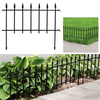 Sunnydaze Outdoor Winding Vines Steel Decorative Garden Fence Panels ...