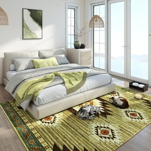 Modern Abstract Living Room Area Rug, Washable Rugs for Bedroom Non Slip, Soft Carpet for Dining Room Home Decor - 1 of 4