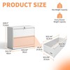 Lateral File Cabinet 2 Drawer, White Filing Cabinet with Lock, Lockable File Cabinet for Home Office, for Legal/Letter/A4/F4 Size - 2 of 4