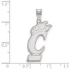 Black Bow Jewelry 14k White Gold Cincinnati Bearcats NCAA Extra Large Pendant - 2 of 3