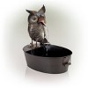 23" Iron Owl Fountain Brown - Alpine Corporation: Electric Sculptural Water Feature for Outdoor Use, 5 Gallon Capacity - 3 of 4