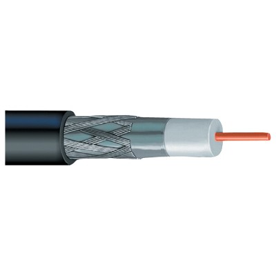 Tripp Lite Vextra V621BB RG6 Solid Copper Coaxial Cable, 1,000ft (Black)
