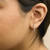 Haus of Brilliance Silver 1/2 Cttw Princess Diamond Inside Out Hoop Earrings - 3 of 4