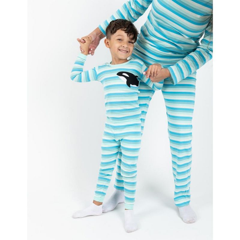 Leveret Kids Two Piece Cotton Striped Boys Pajamas, 3 of 5