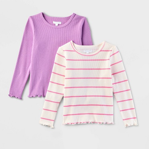 Grayson Mini Toddler Girls' 2pk Rib Knit Long Sleeve T-Shirt - image 1 of 3