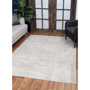 Ivory 5 ft. 3 in. x 7 ft. 3 in. Area Rug ¨C Soft 100% Polyester, Modern Accent Rug for Living Room, Bedroom, or Dining Area - Nertpow - 1 of 4