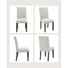 Dining Chairs Set of 4,Modern Fabric Upholstered Ergonomic Chairs with Curved Backrest,Heavy-Duty Wood Legs - 2 of 4