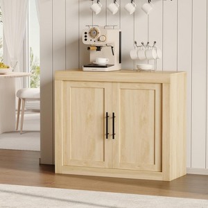 TackView 35.4" Sideboard Buffet Cabinet with Storage, Mid Century Modern Accent Cabinet with 2 Doors,for Living Room, Kitchen, Hallway - 1 of 4