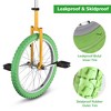 Yescom 20 In Wheel Outdoor Unicycle Leakproof Butyl Tire Circus Bike Balance Training for Adults Teenagers Kids, Yellow & Green Multi - 4 of 4