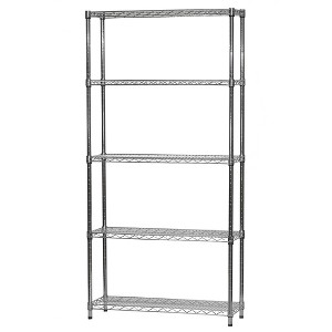 Shelving.com Chrome Wire Shelving with 5 Tier Shelves - - 1 of 4