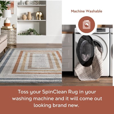 Aliénor Multicolor Striped Machine Washable Area Rug
