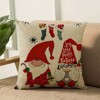 Lomsoe 4pcs Christmas Elf Theme Pillow Covers Modern Decorative Cushion Cheerful Christmas Pattern, Decorative Pillowcases, Home Decorators. - 4 of 4