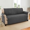 Collections Etc Ultra Reversible Furniture Cover Protector Sofa Slate Grey/Silv - 2 of 3