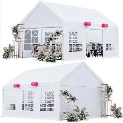 13x20 FT Party Tent Heavy Duty Wedding Canopy with White Large Roof
