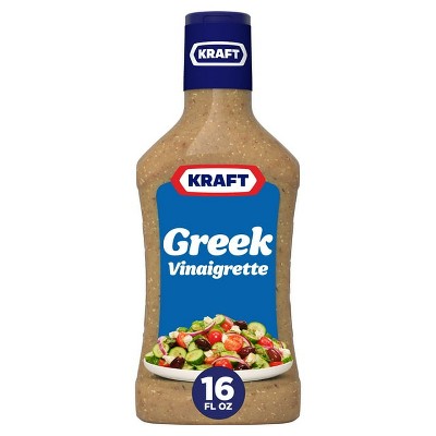 Kraft Greek Vinaigrette, 16 fl oz Bottle, Pack of 2