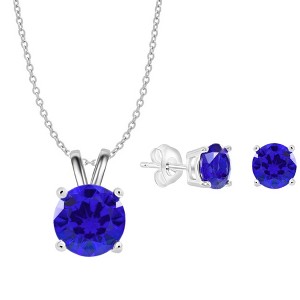 Donatello Gian Sterling Silver Blue Necklace And Earrings Set - 1 of 1