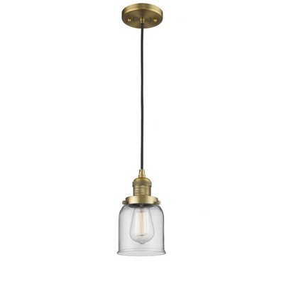 Bell - 1 Light Cord Hung Mini Pendant In Industrial Style-10 Inches Tall and 5 Inches Wide