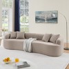Spassway Corduroy Lounge Chair, 27"H x 104"W, Perfect for Living Rooms, Bedrooms Reading Books, Beige/Brown Available - 2 of 4