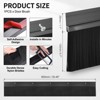 Unique Bargains Aluminum Nylon Door Brush Bottom Sweeps 35.46" x 5.83" Black 1 Pc - 2 of 4