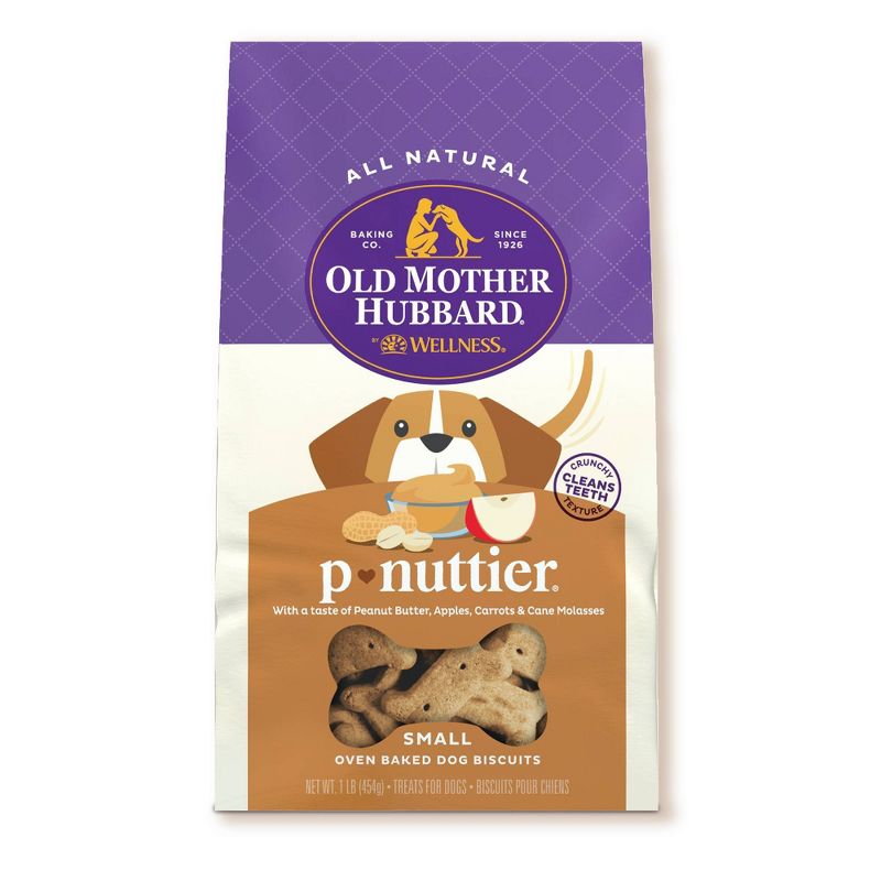 Old Mother Hubbard by Wellness P-Nuttier with Peanut Butter, Carrot and Apple Flavor Small Dog Treats - 16oz, 1 of 11