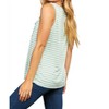 Women's STRIPE VNECK RUFFLE BABYDOLL TANK TOP - Haptics - 4 of 4