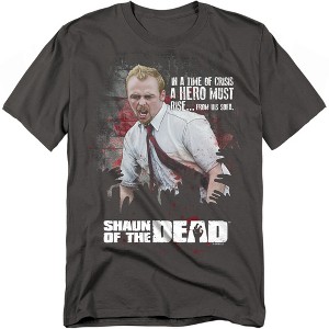 Shaun Of The Dead Hero Must Rise Adult T-Shirt - 1 of 4