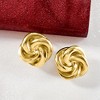 Ross-Simons Italian 18kt Gold Over Sterling Love Knot Earrings - 3 of 4