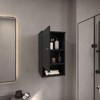 SEVOBAL Bathroom Storage Cabinets 28 Inch Tall Medicine Cabinets with Two Interior Shelves and Open Shelf for Bathroom Organization, Black, 30"*19"*4" - 3 of 4