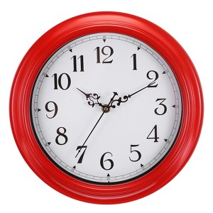 Unique Bargains Decorative Silent Non-Ticking Retro Country Wall Clock 12 Inch - 1 of 4