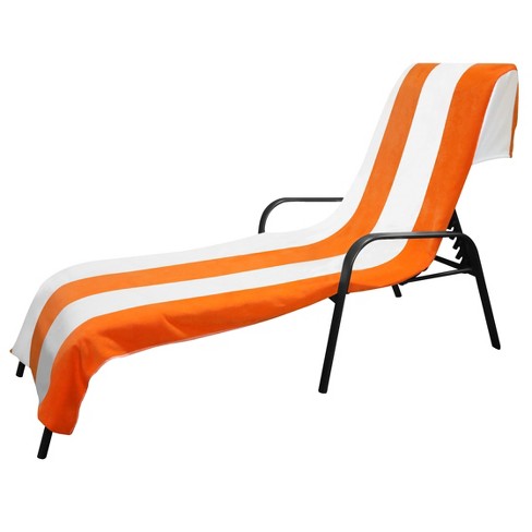 Cabana Stripe Cotton Standard Size Towel Chaise Lounge Chair