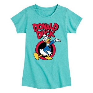 Girls' - Disney - Donald Duck Fitted Short Sleeve Graphic T-Shirt - 1 of 3