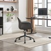 Upholstered Mid-Century Modern Office Chair, Rolling Swivel Height Adjustable Ergonomic Chair, Back Support Home Office Desk Chair for Living, Study - 3 of 4