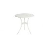 VYNXARIA 3 Piece Patio Bistro Set Cast Aluminum Bistro Table and Chairs Set of 2 with Umbrella Hole,White - 3 of 4